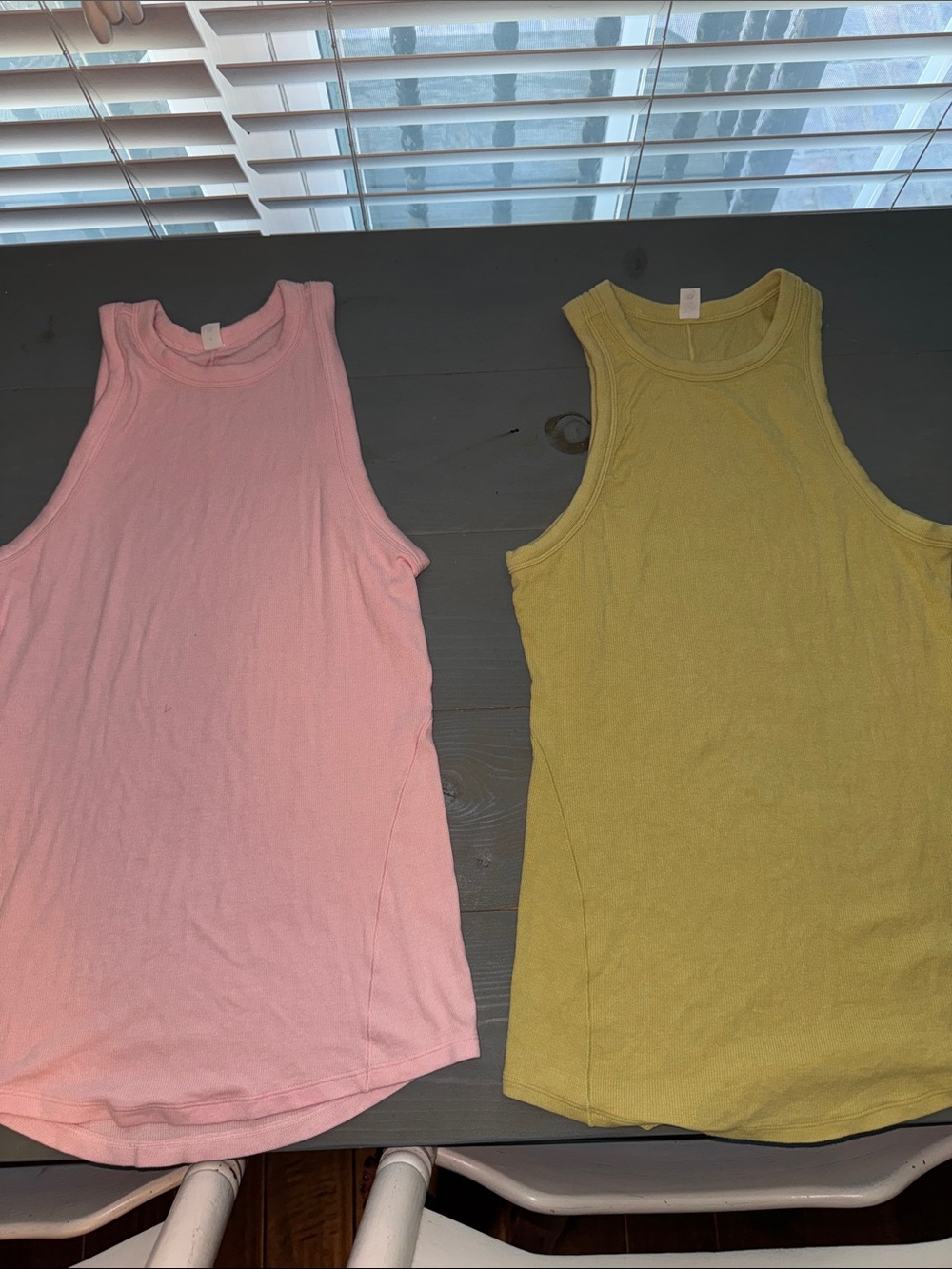 Lululemon Soft Ribbed Tank Tops - Pink & Yellow